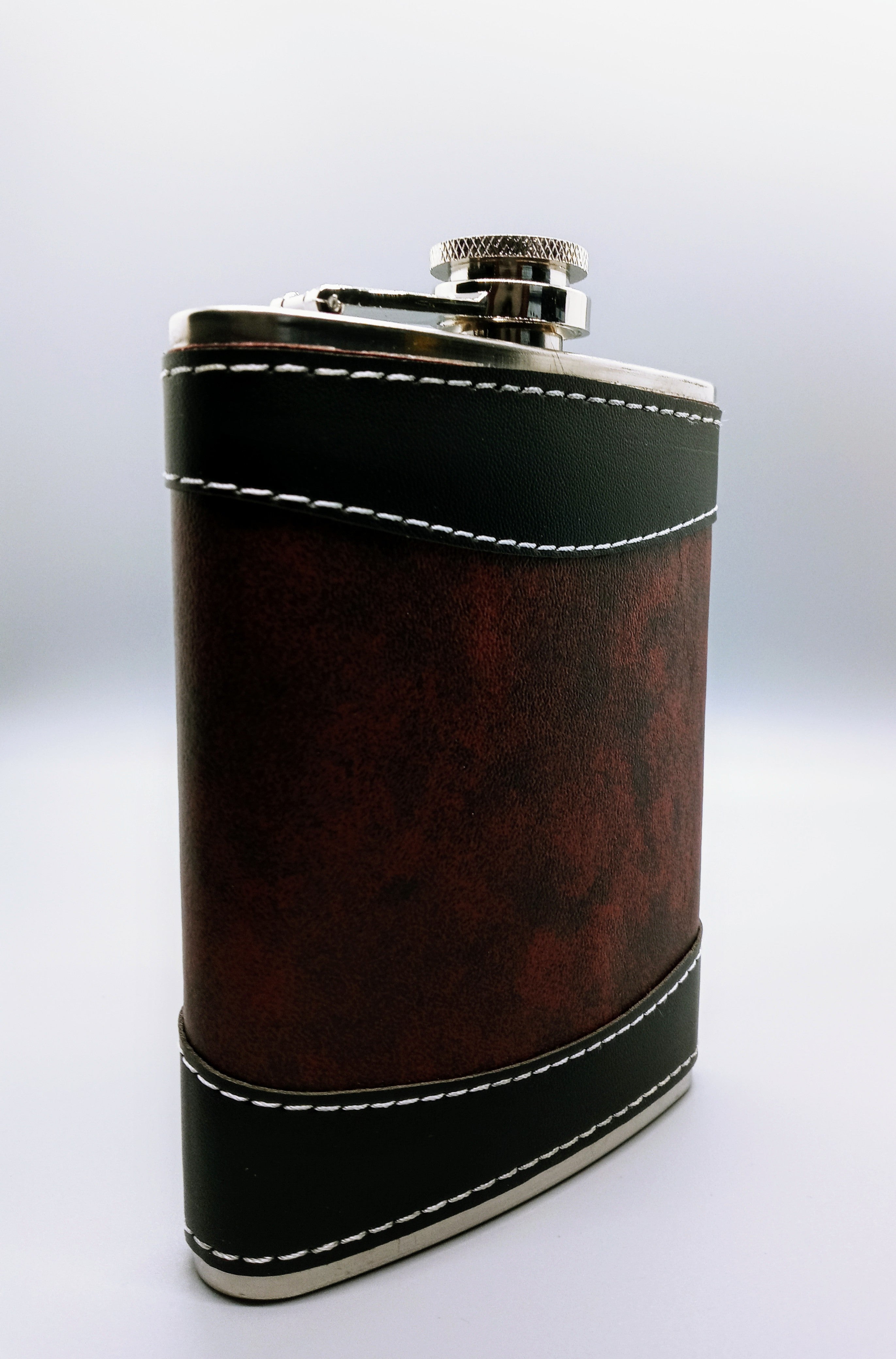Bottle Holder - 24Bottles® flask with brown fabric cover